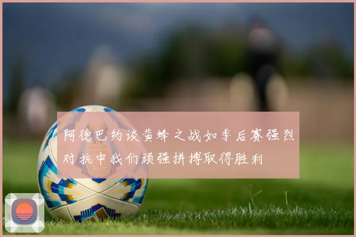 阿德巴约谈黄蜂之战如季后赛强烈对抗中我们顽强拼搏取得胜利